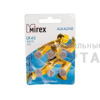 Элемент питания Mirex AG12 / LR43  1,5V  6 шт (6/216/648), ecopack Элемент питания Mirex AG12 / LR43  1,5V  6 шт (6/216/648), ecopack