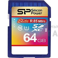 Карта памяти SDXC 64 Гб Silicon Power Class 10 Elite UHS-I