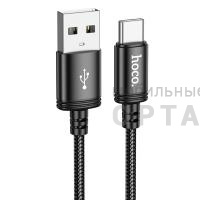 Кабель USB to Type-C HOCO X89 Wind, 1.0м, 3.0A,  черный, не упакован