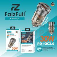 АЗУ блок питания FaizFull FZ46 USB-С 30W, USB-A 30W (60W) 12~24V