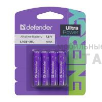 Элемент питания DEFENDER LR03 ААА UltraPower BL4 (40/240)