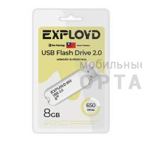 Флешка USB 8 Гб Exployd  650  белый Флешка USB 8 Гб Exployd  650  белый