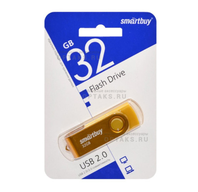 Флешка USB 32Gb SmartBuy Twist, USB 2.0, желтый